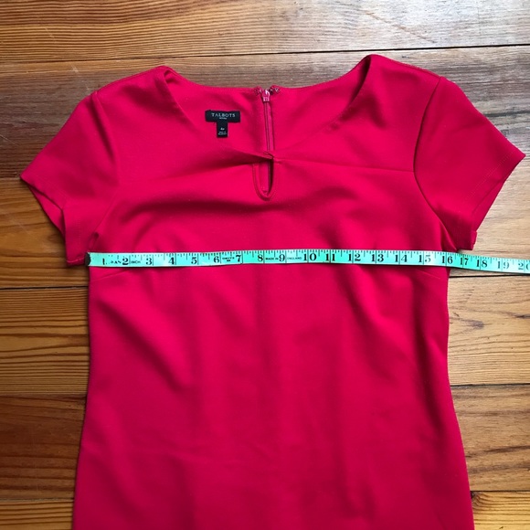 Talbots Red Sheath Dress, EUC, 4P - Picture 6 of 15